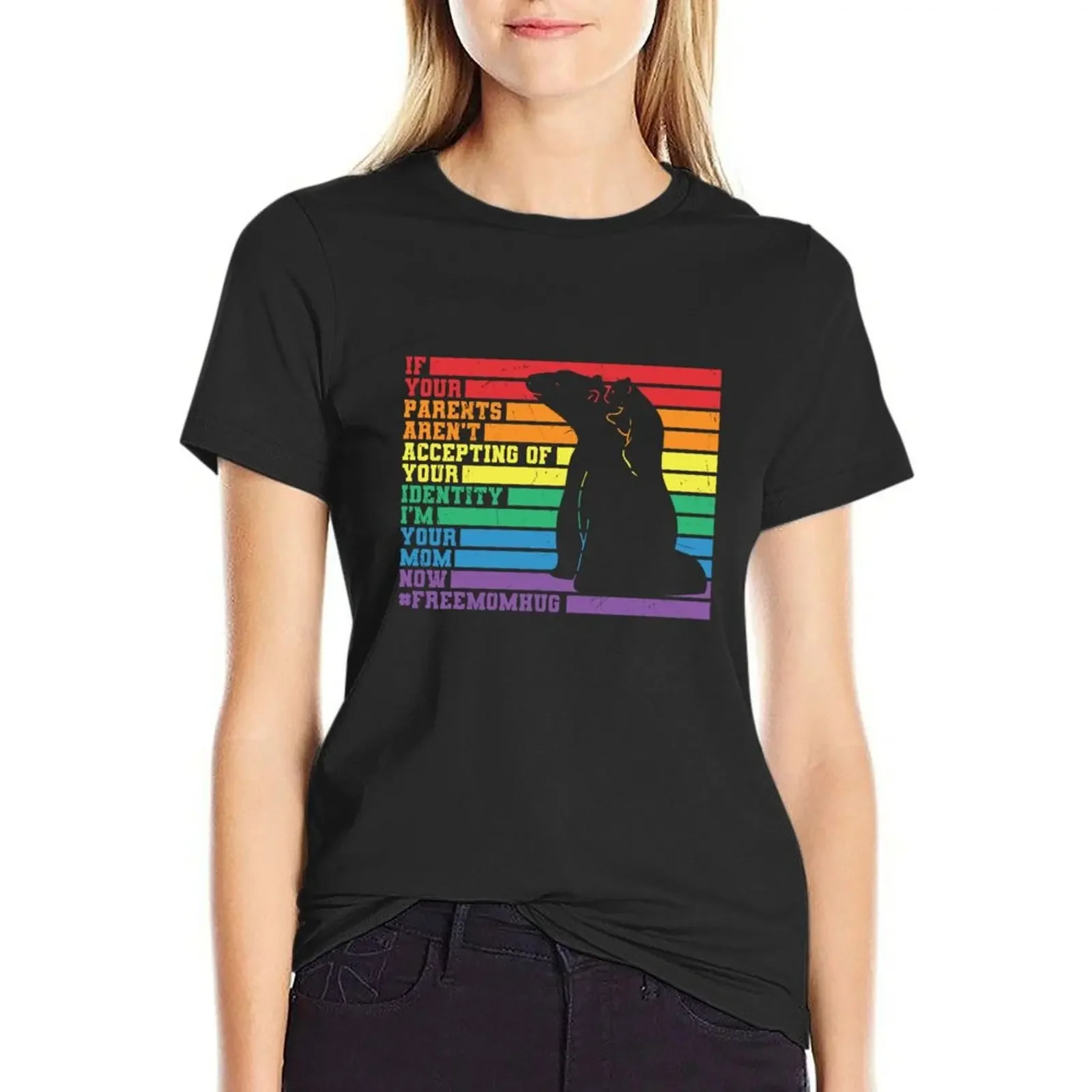 

If Your Parents Aren't Accepting Of Your Identity - I'm Your Mom Now T-Shirt funny workout t shirts for Women