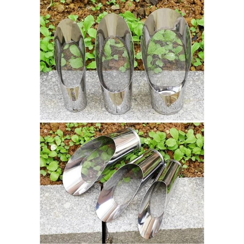 

R1WA Stainless Steel Bucket Shovel Cultivation Bucket DIY Potted Bonsais Plant Dig Soil Household Helper Garden