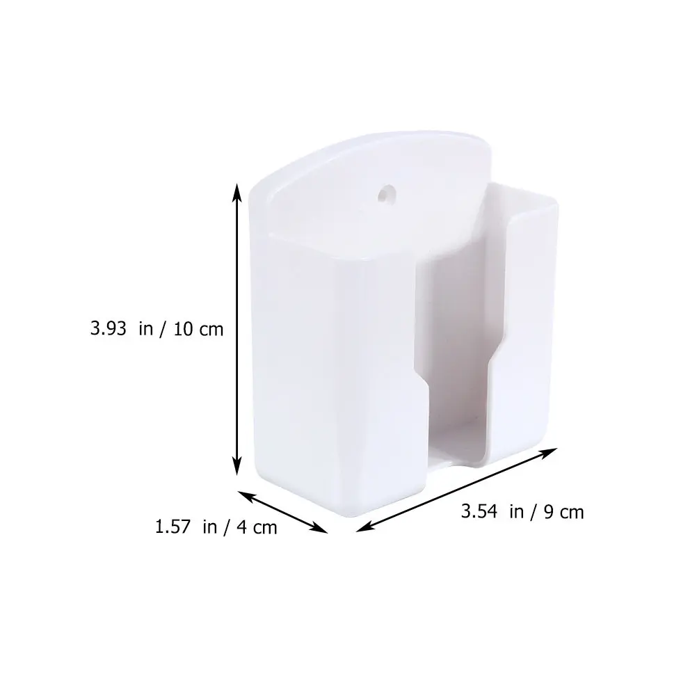1Pcs Round Edge Wall Mounted Phone Charging Storage Box ABS Material No Drill Wall Hanging Remote Controller Box for Living Room view 5