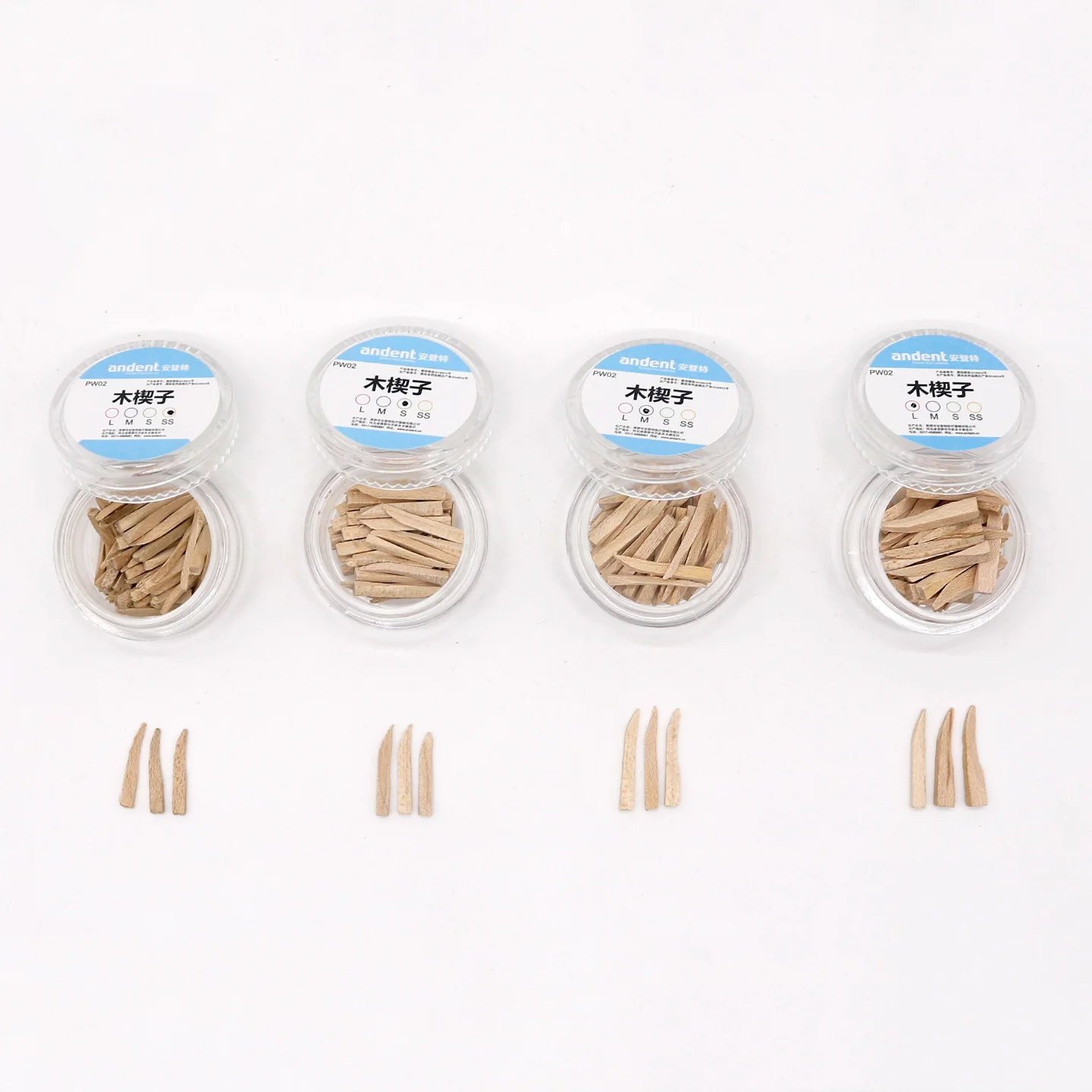 1box High Quality Dental Materials Wood Dental Wooden Wedges with Natural/Colorful Color