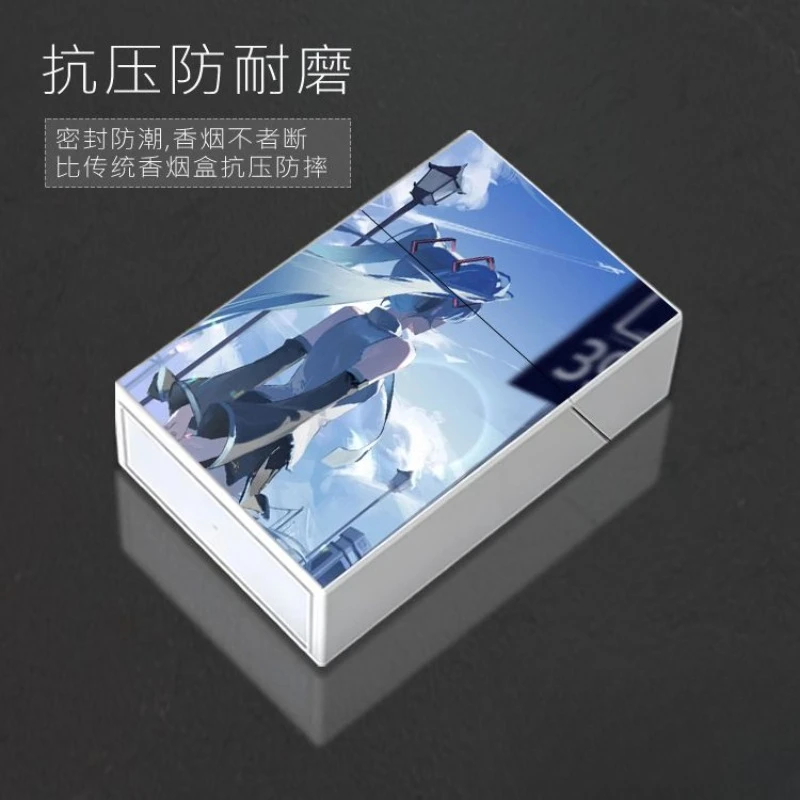 Kawaii Hatsune Miku cute anime plastic thick cigarette box mini portable jewelry storage box creative accessories new gift view 4