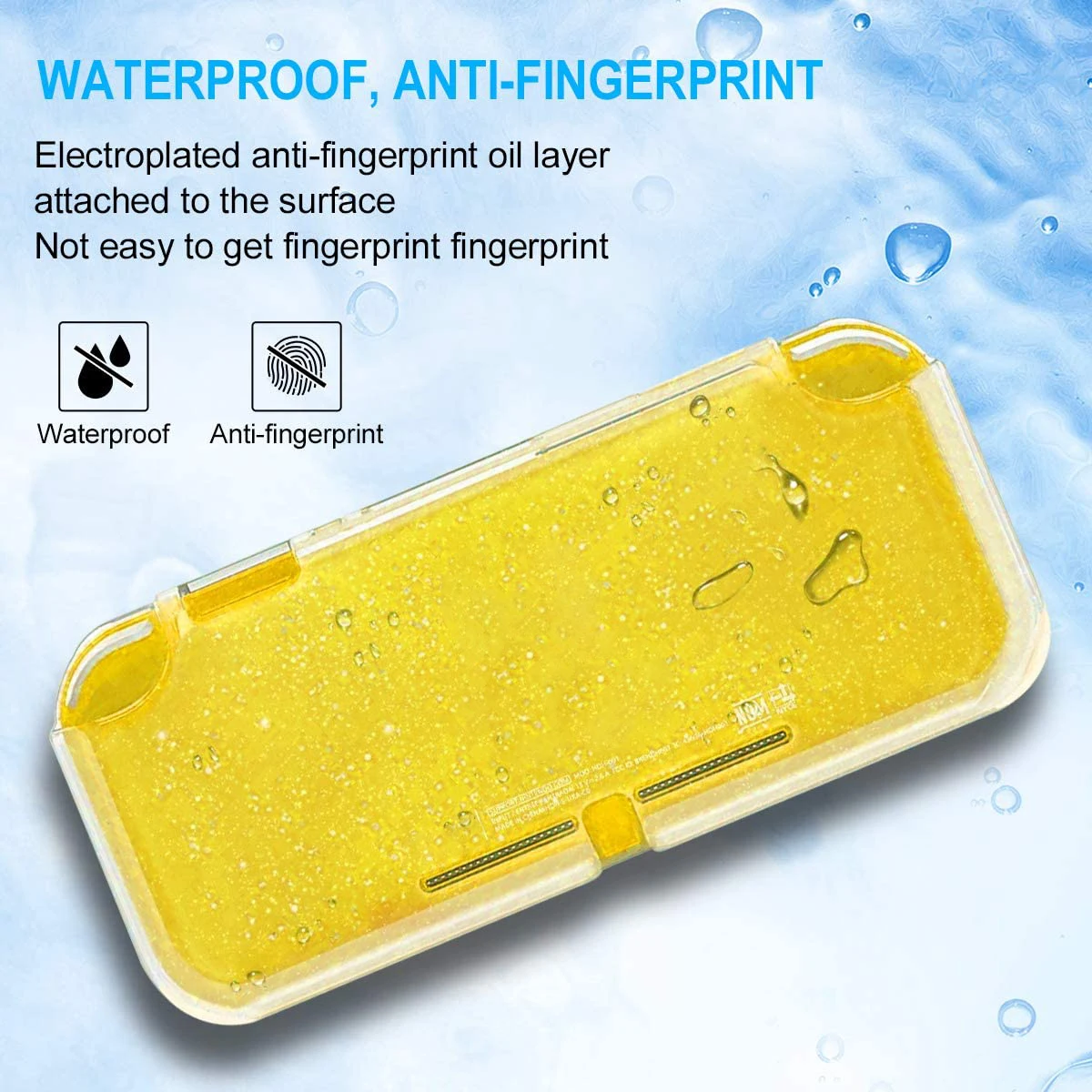 Clear TPU Soft Glitter Case Protective Cover Bling Shell For Nintendo Switch Lite Game Console Transparent Back Shiny Protector