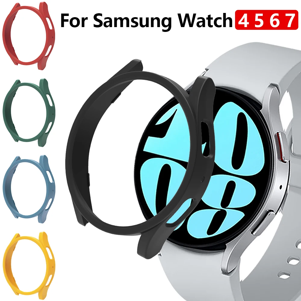 Watch Case for Samsung Galaxy Watch 4/5/6/7 40/44/45/47mm Matte Cover Protective Hollow Bumper Shell for Watch 6 Classic 43/47mm