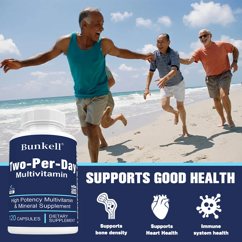 Two-Day Multivitamins – Healthy Daily Vitamin and Mineral Supplement – Supports Bone Density, Brain, Heart, Immune Health