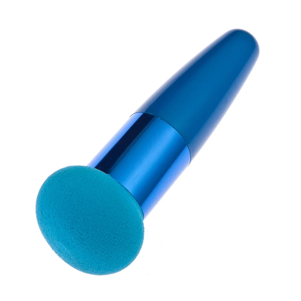 

3pc Makeup Sponge Brush Tools Reusable Powder Puff Head Lollipop Brush Blue Red Skin 10.5Cm Travel Kit