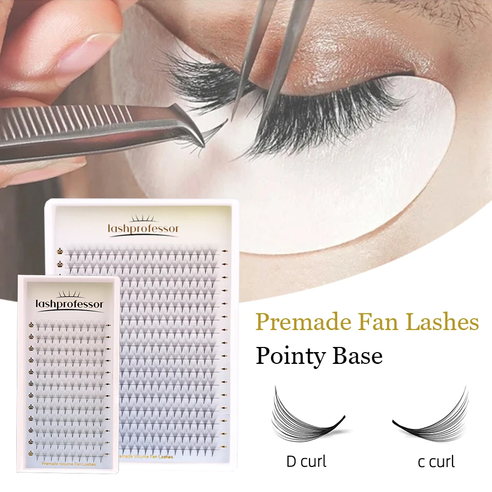 

Lashprofessor False Eyelashes 3D-40D Premade Volume Fan Lashes,Russian Cluster Lashes,Pointy Base Fluffy Wispy Eyelash Extension