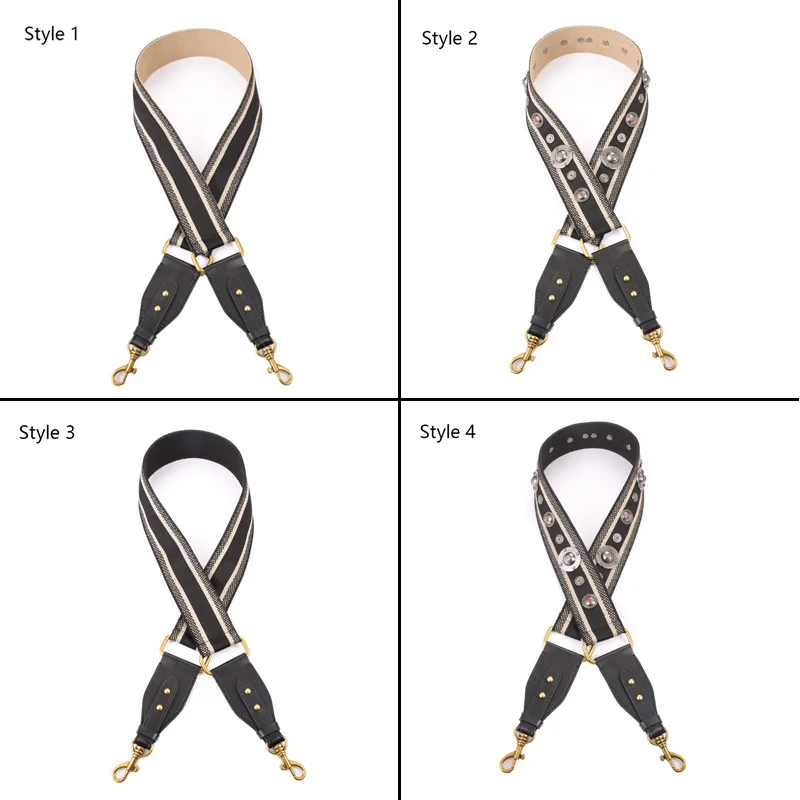 TINBERON Canvas Shoulder Strap For Bag Vintage Rivet Width Bag Strap Bag Accessories Apply To Saddle Bag Luxury Shoulder Straps