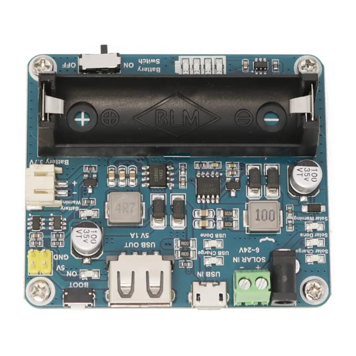 Waveshare Zonne-Energiebeheermodule Voor 6V-24V Zonnepaneel, Ondersteunt Mppt Functie, Usb-Verbinding Batterij Opladen