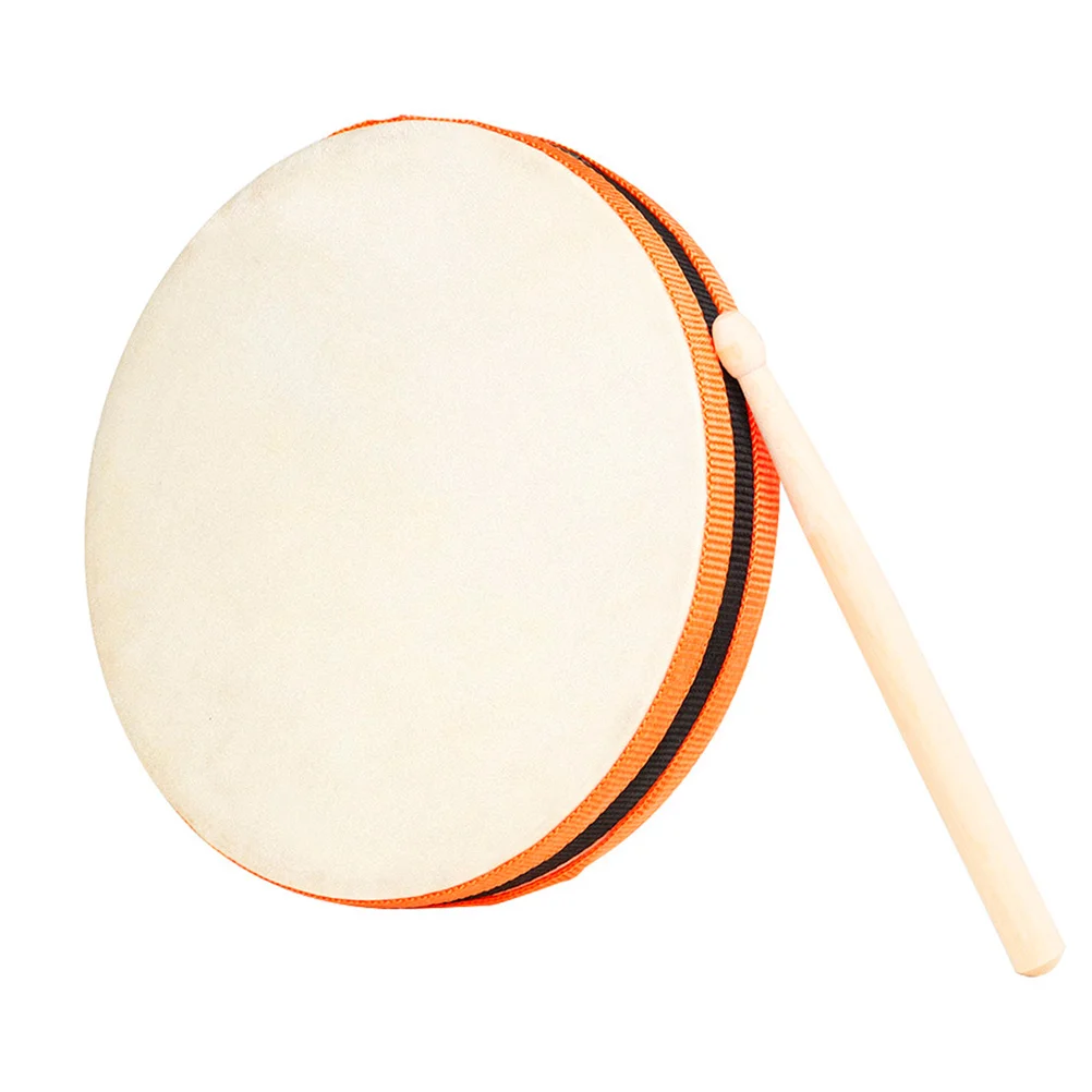 Mini tambor de mano para niños, juguete musical, instrumento de percusión de madera, tambores para bebés, juguetes para niños pequeños, tambor de cintura de educación temprana, superficie lisa No