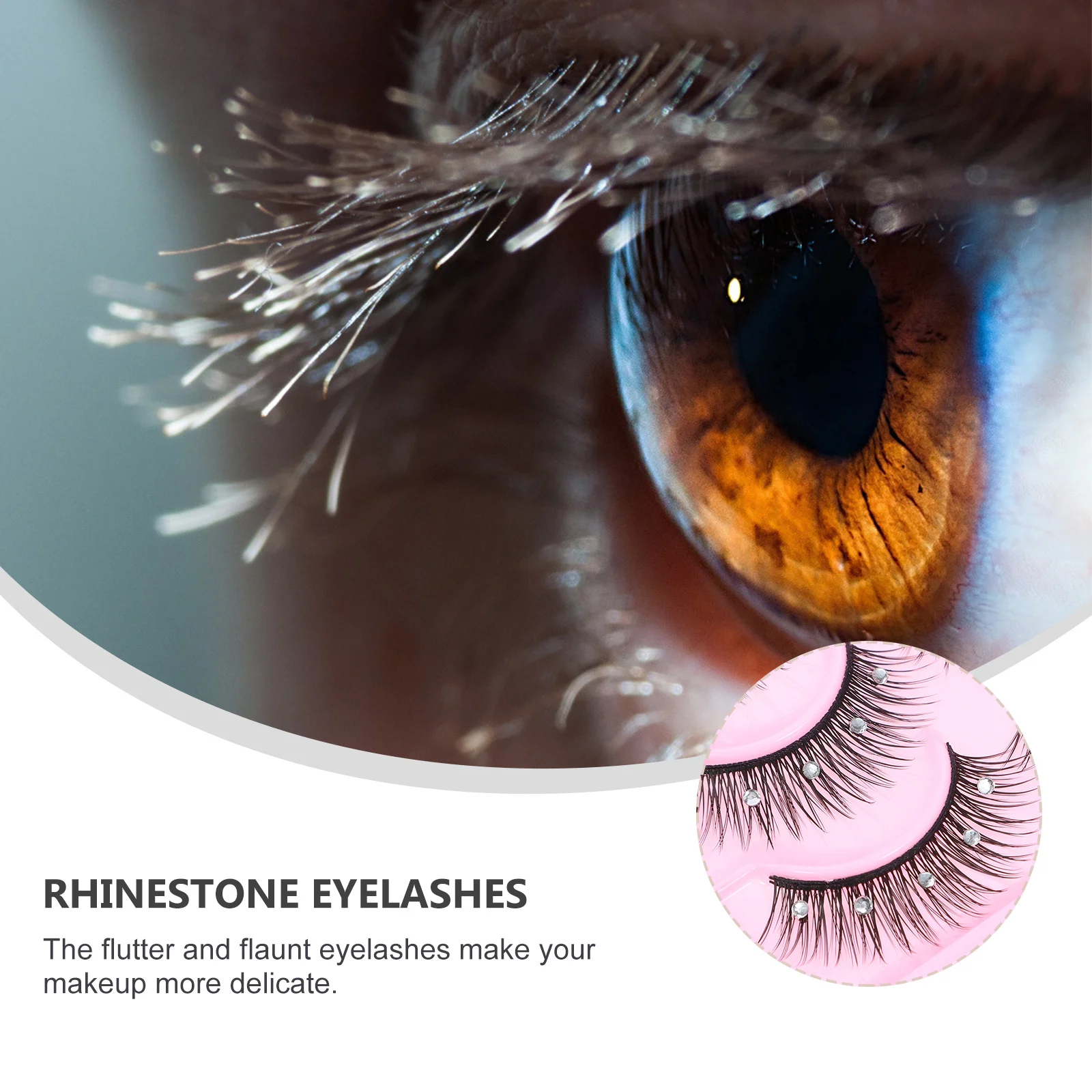 

Fake Eyelashes Rhinestone Slim Design For Women Makeup Party Lash Extensions Dramatic Look Fashion Show