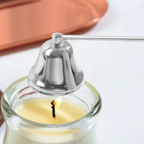 내구성 촛불 스너퍼 회전식 금속 스너퍼가있는 텔레스코픽 핸들 촛불 소화기 Tealight 용 범용 불꽃 스토퍼