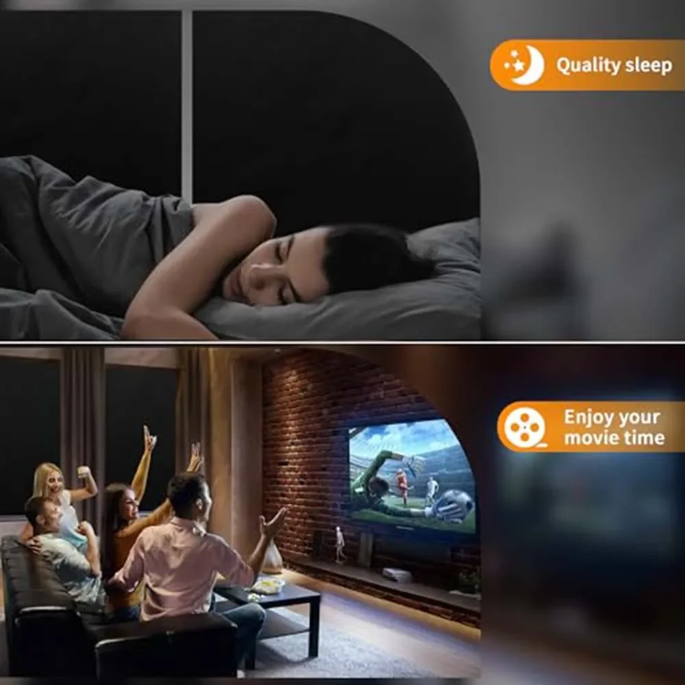 210D ضوء قابل للإزالة حجب أحلك نافذة القماش DIY بها بنفسك إجمالي زجاج التعتيم الخصوصية سواد نافذة تينت نافذة سوداء ملصق