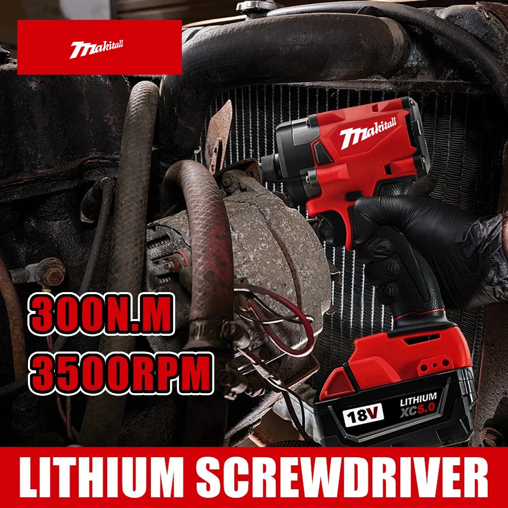 multi-fit impact driver long life strong driving force easy to control 20v rechargeable power tool for Milwaukee battery pin image 4