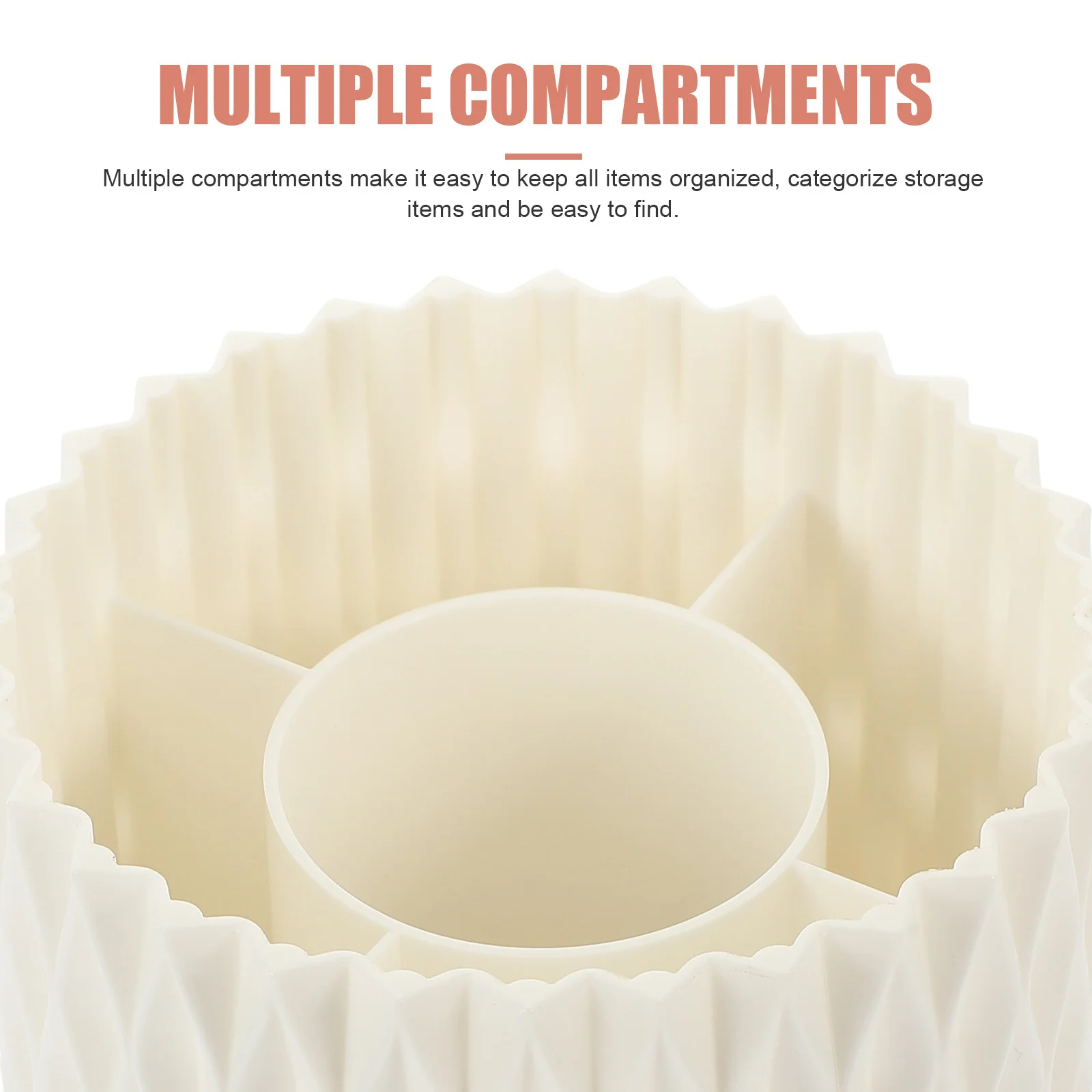 

Rotatable Makeup Brush Bucket Large Capacity Organizer for Desk Storage Pen Holder Makeup Tools Nail Art Supplies