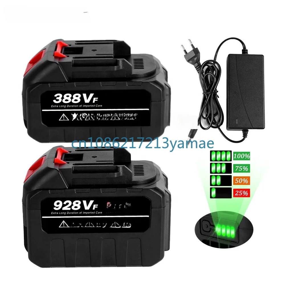 Battery 18v Rechargeable Batteries Li-Ion Battery Capacity Indicator for Chainsaw Electric