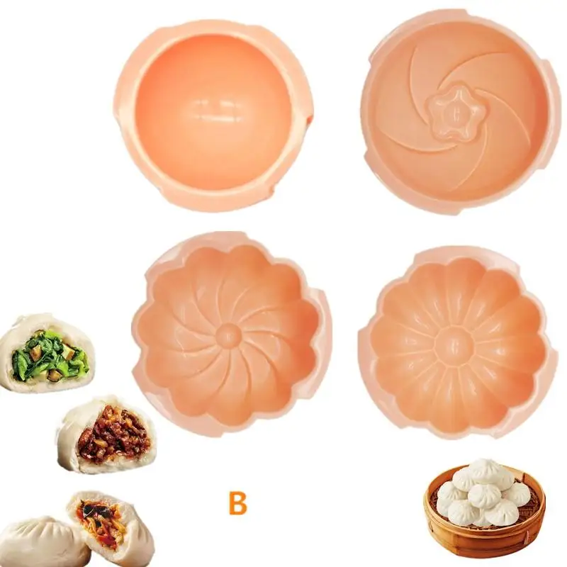 Steamed Stuffed Bun Maker Chinese Baozi Mold Steamed Bun DIY Mold Baking Tool Dumpling Moon Cake Making Mould