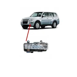 1 Pcs L or R White Led Daytime Running Driving Light for Montero V98 DRL for Pajero V97 V93 V95 for Shogun Chrome Cover 6400g122