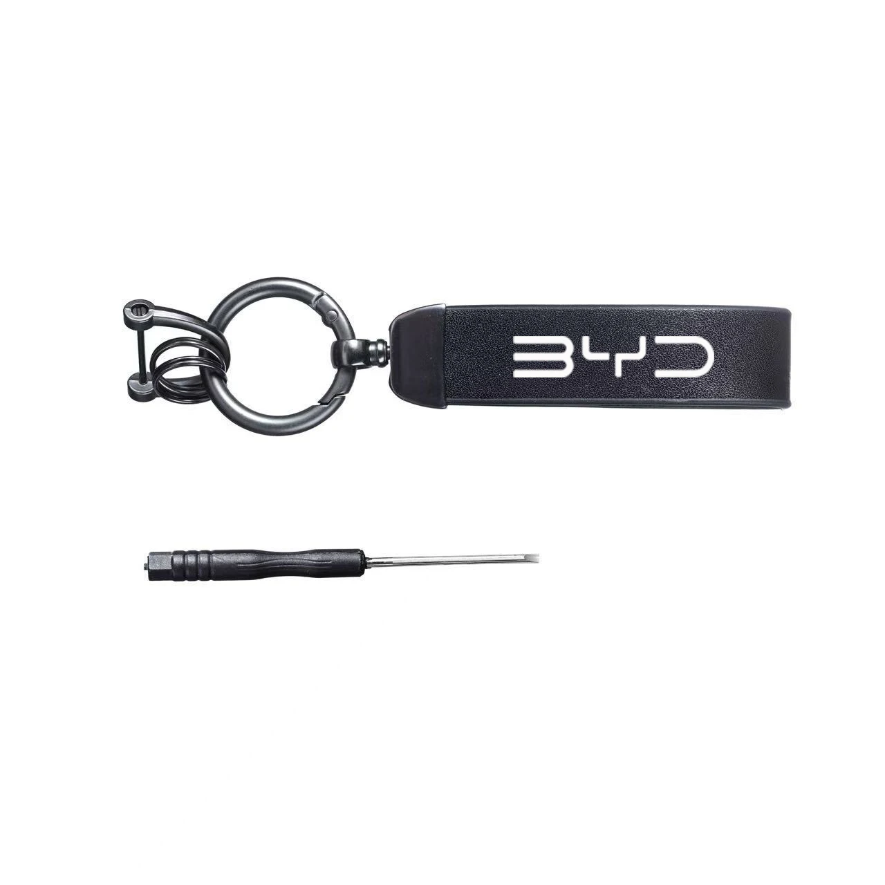 BYD  style motorcycle carbon fiber leather and luxury suede keychains, horseshoe buckles, and jewelry buckles