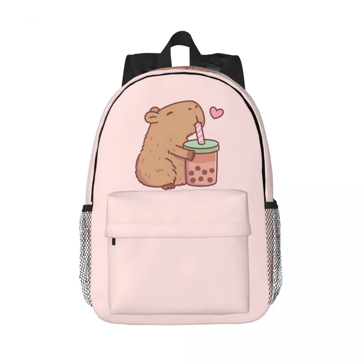 

Милый рюкзак Capybara Loves Bubble Tea, Лидер продаж, рюкзак большой емкости для мальчиков и девочек, сумки на плечо для мужчин и женщин, школьная сумка