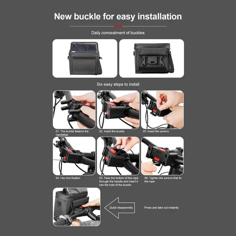 Handlebar Bags For Bicycles Waterproof Large Capacity Cargo Panniers Bag For Bike Bicycle Accessories Front Top Tube Storage Bag