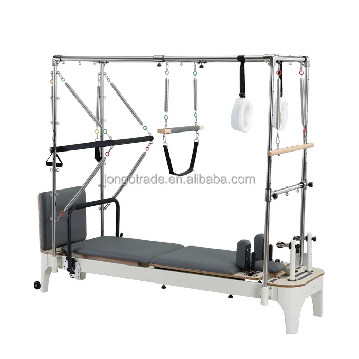 Máquina reformadora de Pilates de arce profesional multifunción, lujosa, de alta calidad, cama Cadillac trapecio completo