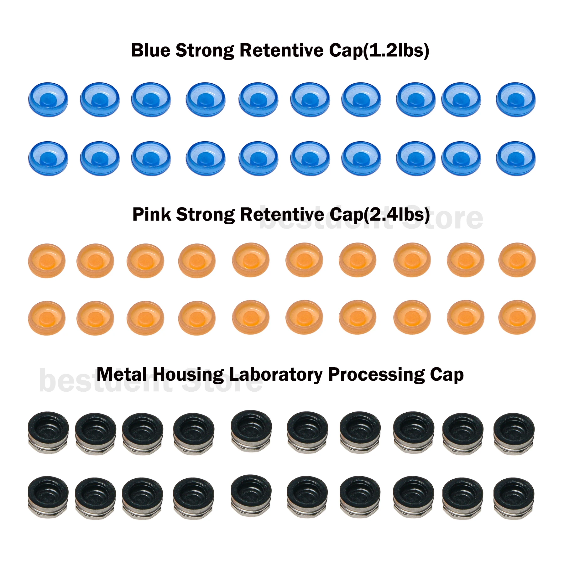 20PCS Dental Abutment Retention Caps Laboratory Processing Cap Inserts For Locator Attachment Abutments