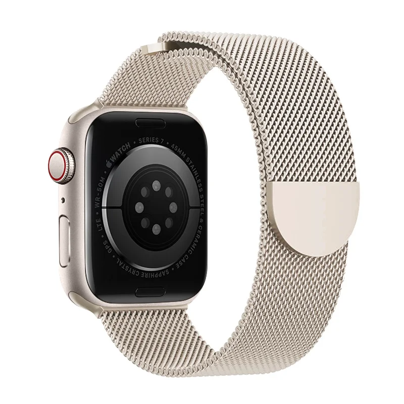 Milanaise-Loop-Armband für Apple Watch-Armbänder 44 mm, 40 mm, 45 mm, 41 mm, 49 mm, 42 mm, Correas-Armbänder, iWatch-Serie 3, 6 SE 7 8 9 10 Ultra 2
