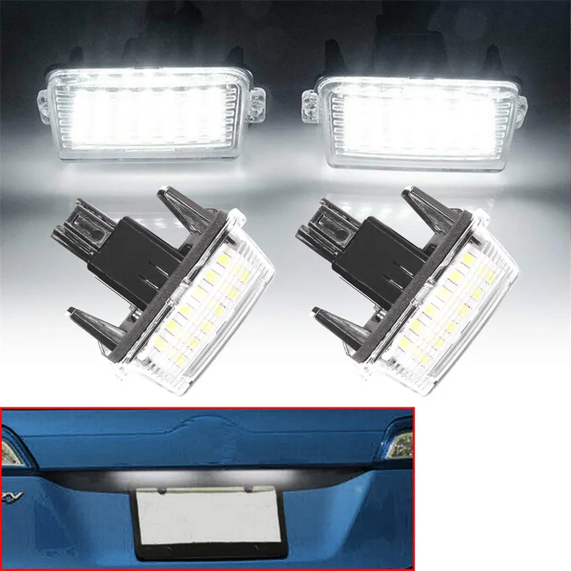 2Pcs for Toyota Corolla Camry Wish Noah Voxy Estima Caldina Crown Majesta Starlet Sprinter Celica Raum LED License Plate Light