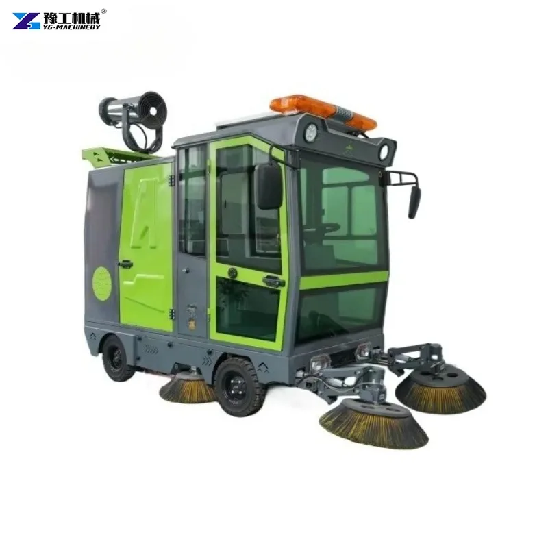 High-quality Electric Eco-friendly Vacuum Sweeper Outdoor Industrial Floor Cleaning Vehicle Equipped with Brush Disc