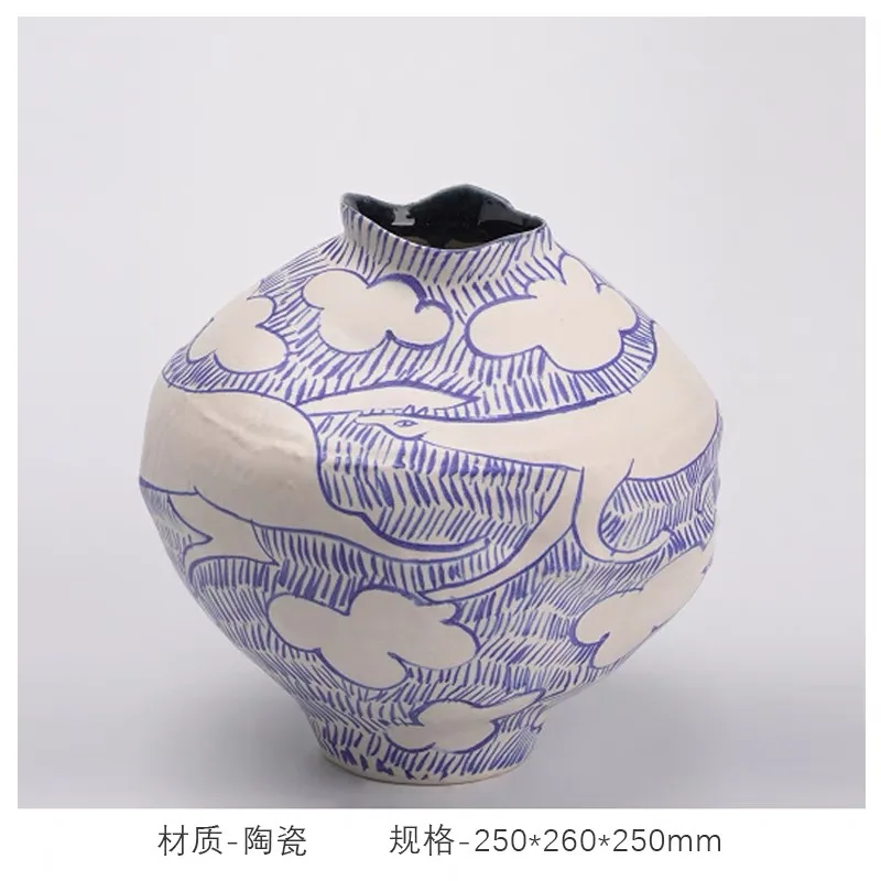 Ceramic jar handmade vase