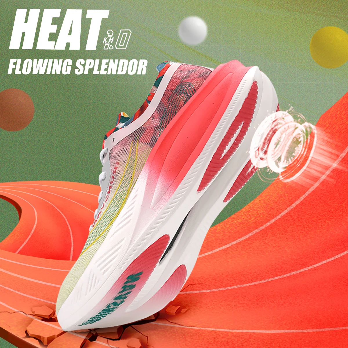 IRUNSVAN HEAT 1.0 FLOWING SPLENDOR 2024 buty do biegania w terenie mężczyźni kobiety amortyzujące trampki maratonowe buty sportowe na świeżym powietrzu unisex