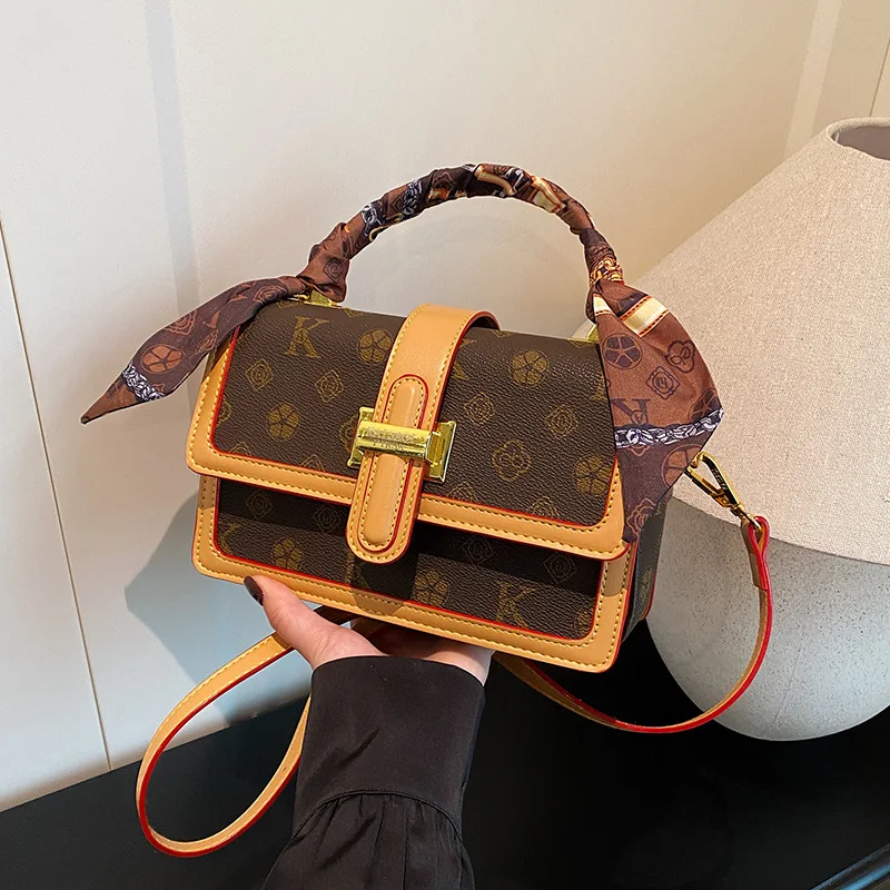 

2025 Vintage Print Tote Bag, Luxe Shoulder Purse for Women, Textured Top Handle Bag, Fashion, Elegant Crossbody Bag​