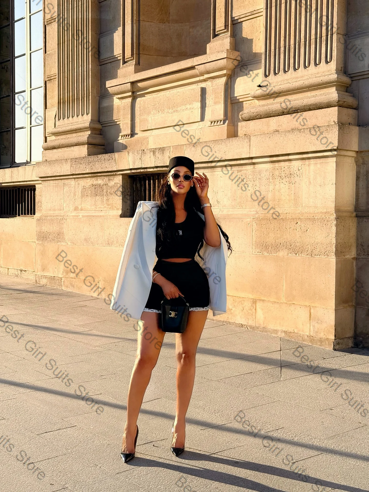 White Women Suit 1 Pcs Cotton Blazer Autumn Spring Double Breasted Formal Office Lady Jacket Customized Wedding Coat