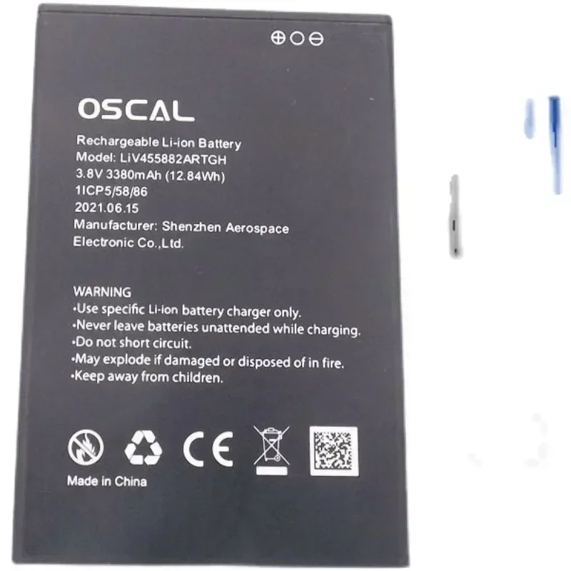 100% original battery for Blackview oscal C20 pro Battery 3380mAh Long Standby Time for Blackview LiV455882ARTGT battery
