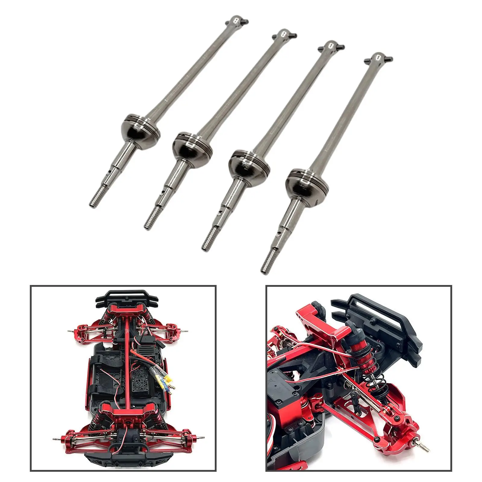 

4x Drive Shaft Accessory Replacement Upgrade Parts for 10208 V1 1:10 RC Car Repair Parts Professional Easily Install Sturdy