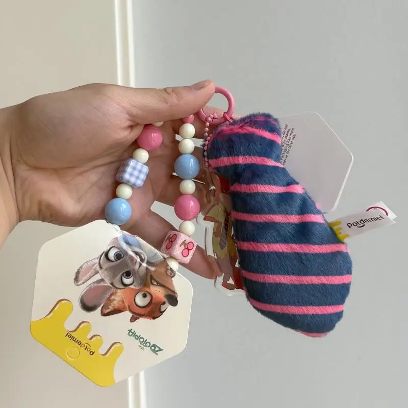 Disney Zootopia Judy Hopps Niedlicher Cartoon-Plüsch gefüllter Aufnahmestift-Krawatten-Anhänger, handgefertigtes Paar, Rucksack-Anhänger, Weihnachtsgeschenk