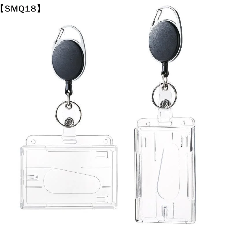 Waterproof Clear Plastic PVC ID Card Name Badge Holder Transparent Business Card Sleeve For School Office【SMQ】