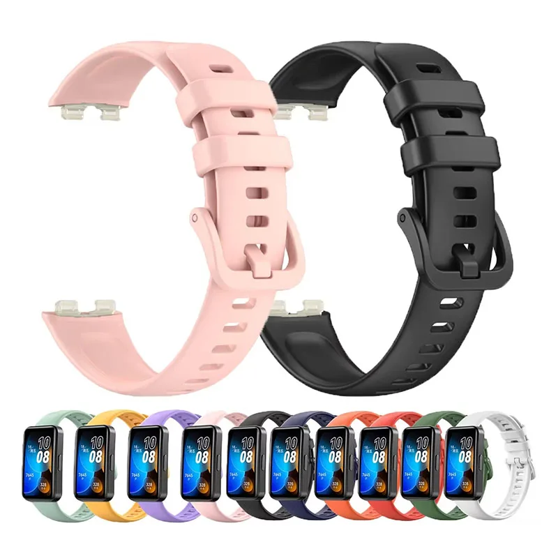 Silicone Strap For Huawei Band 8 Bracelet Sport Soft TPU Waterproof Wristband Strap For Huawei Band 8 Smartwatch Accessories