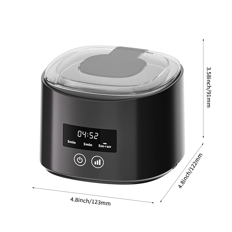 USB Electric Ultrasonic Cleaner Machine Multi-Function Denture Braces Box Cleaning for Invisible Retainer Dental Care