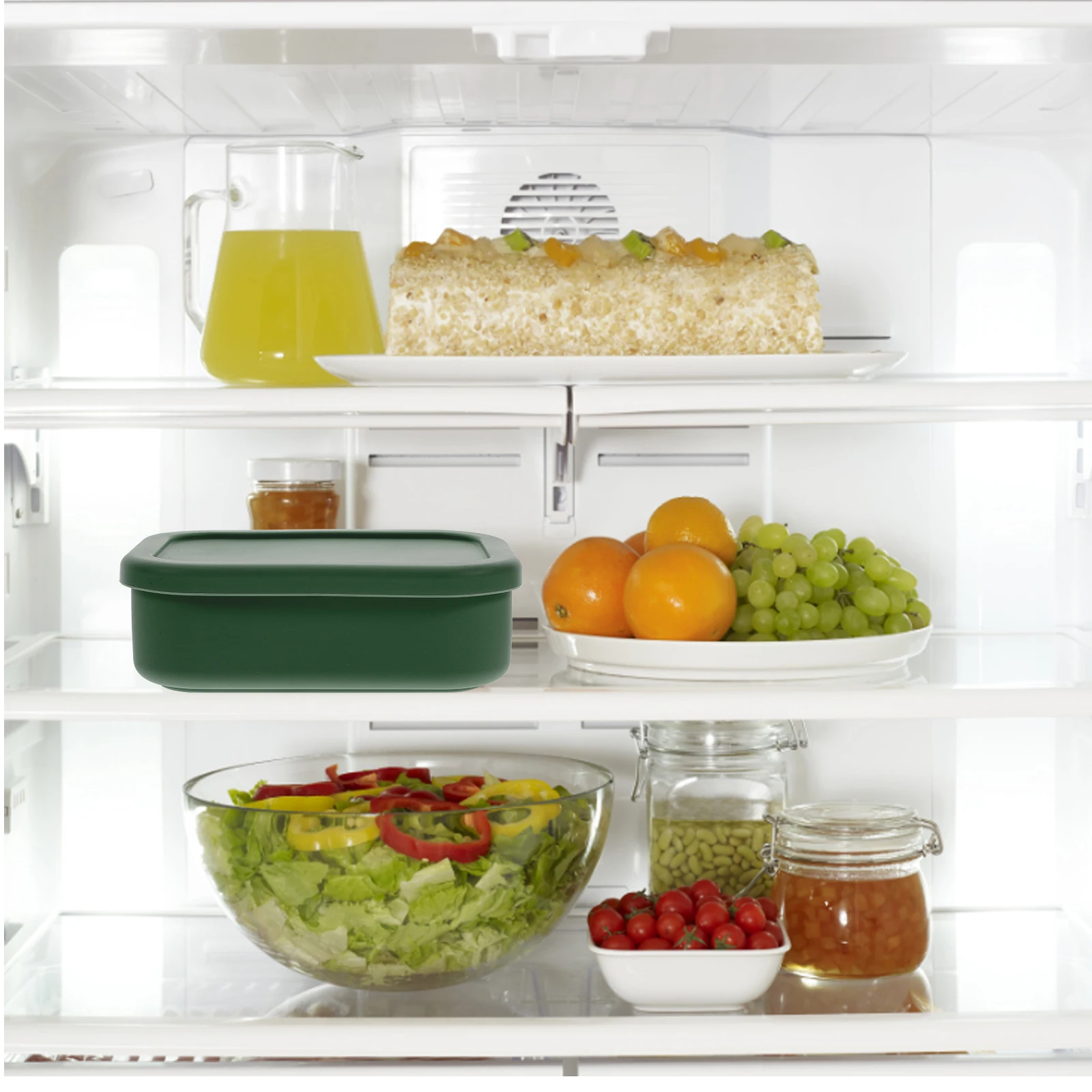 

Silicone Lunch Box Food Insulated Containers with Lids Reusable Snack Portable Micro-wave Oven Student