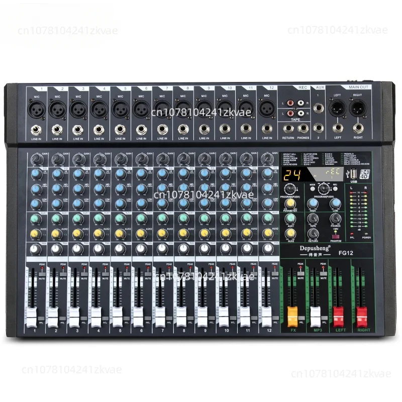 

Professional mixing console with 12channels, for reverb effect, Bluetooth USB