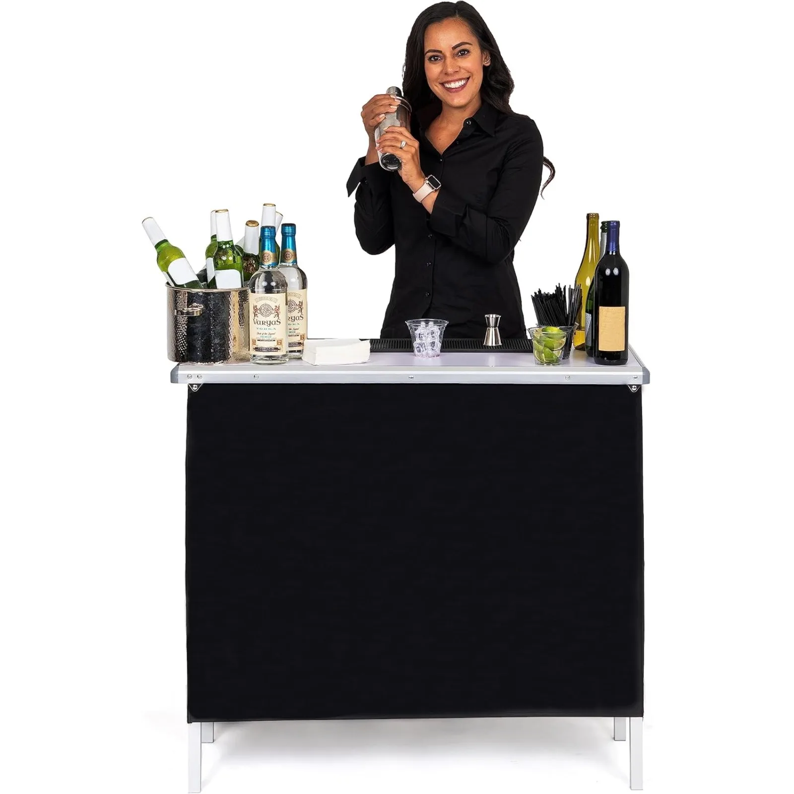 

US GoBar Portable High Top Bar, Includes 3 Front Skirts and Carrying Case