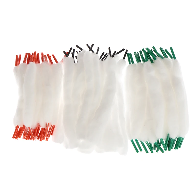 20 stuks schoenveter/draad katoen diameter 2,5 mm langdurige wicking materiaal draad L120mm zwart, groen, oranje