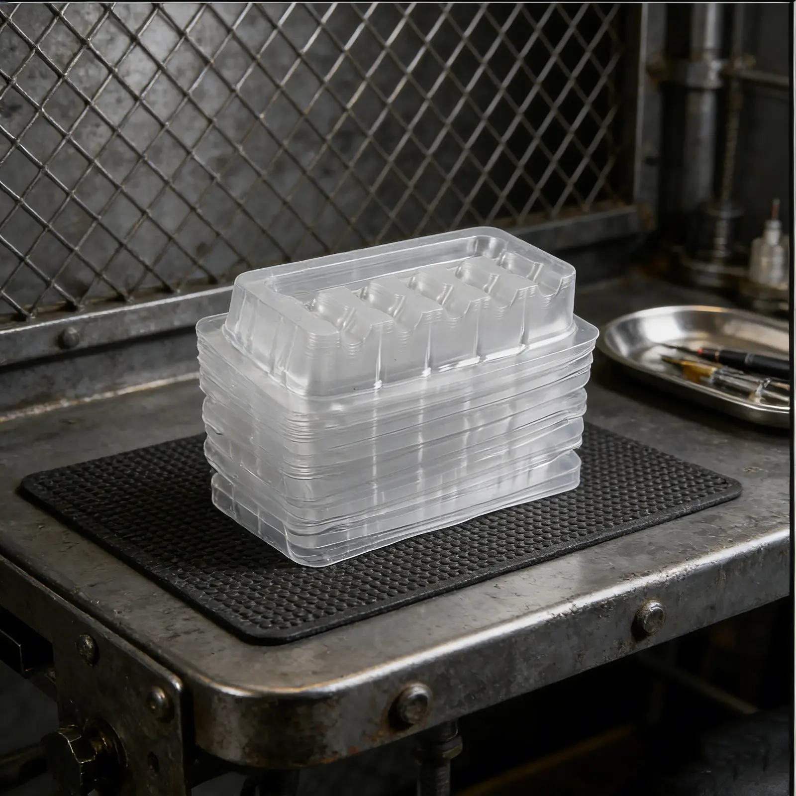 

100Pcs Disposable Plastic Pigment Tray Integrated Ink Cup Holder Stable Organizer for Tattooing Microblading Accessories