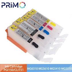 PGI-150 CLI-151 Refillable Ink Cartridge for Canon PIXMA MG5410 MG5510 MG5610 MG6410 MG6610 MG7110 IP7210 IP8710 MX721 IX6810