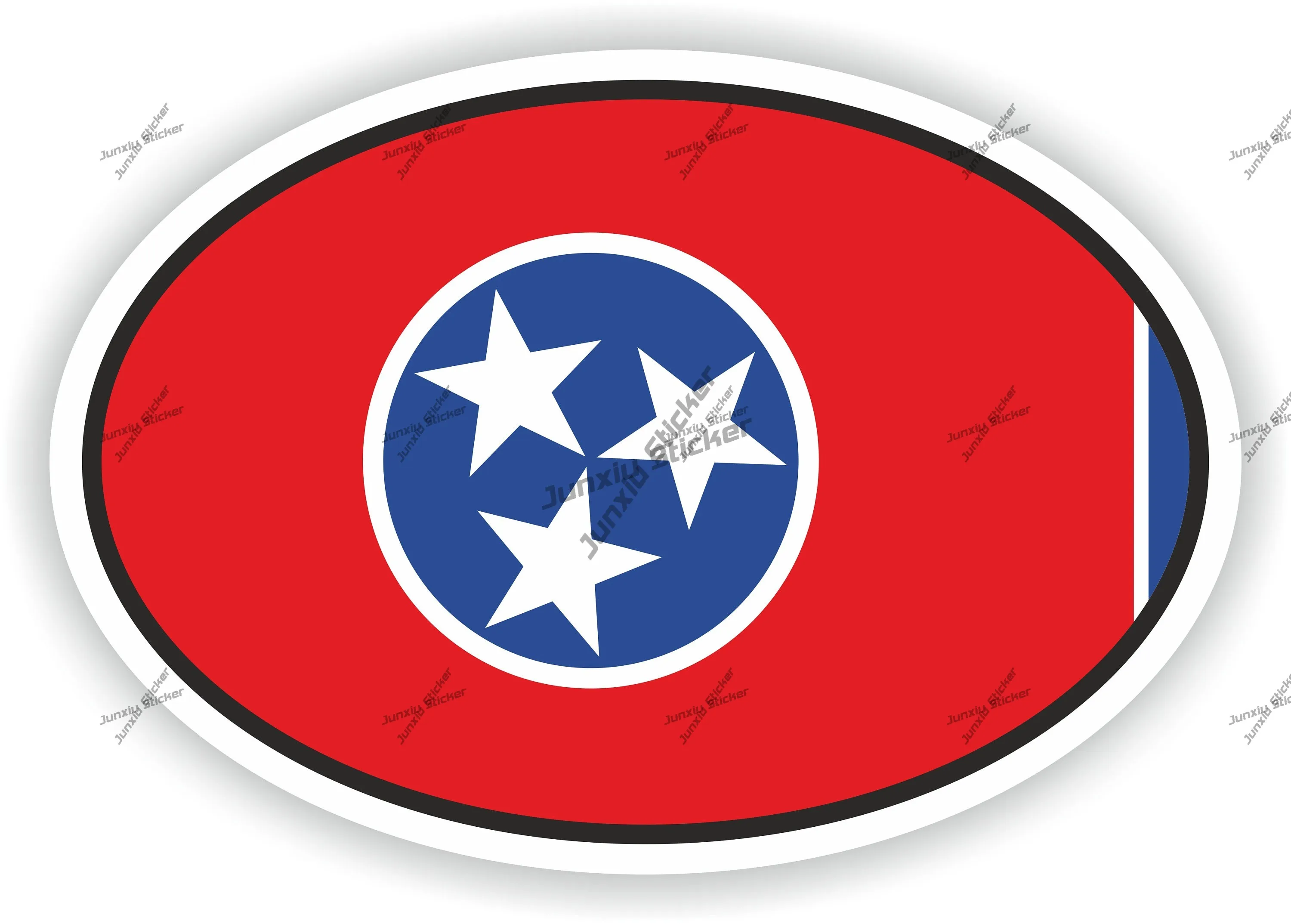 

Tennessee Oval Sticker With Flag Anti Scratch Exterior Parts New Energy Reflective Stickers On Car Bumper Window Sticker Accesor