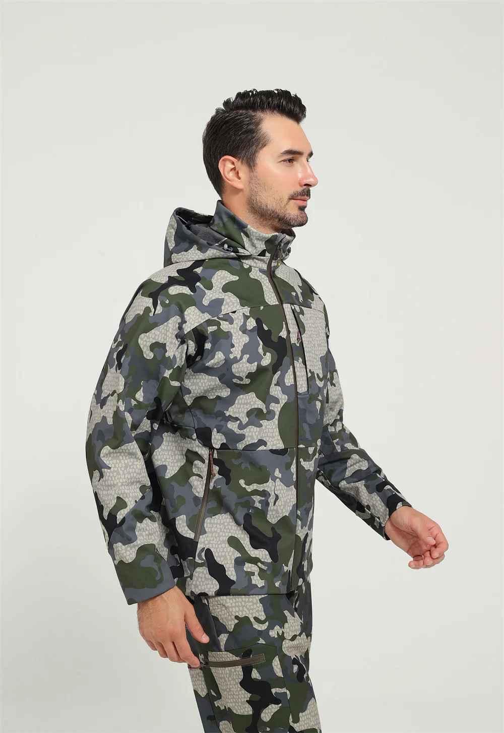 Ainfad Herren Jetstream Atmungsaktive, winddichte, wasserdichte 3-in-1-Fleece-Jagdjacke für Herren