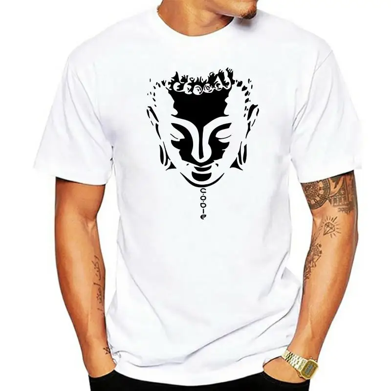 Leisure Buddha Face T-Shirts for Men Cotton T Shirt Meditation Zen Spiritual Buddhism Short Sleeve Tee Shirt Plus Size Clothing