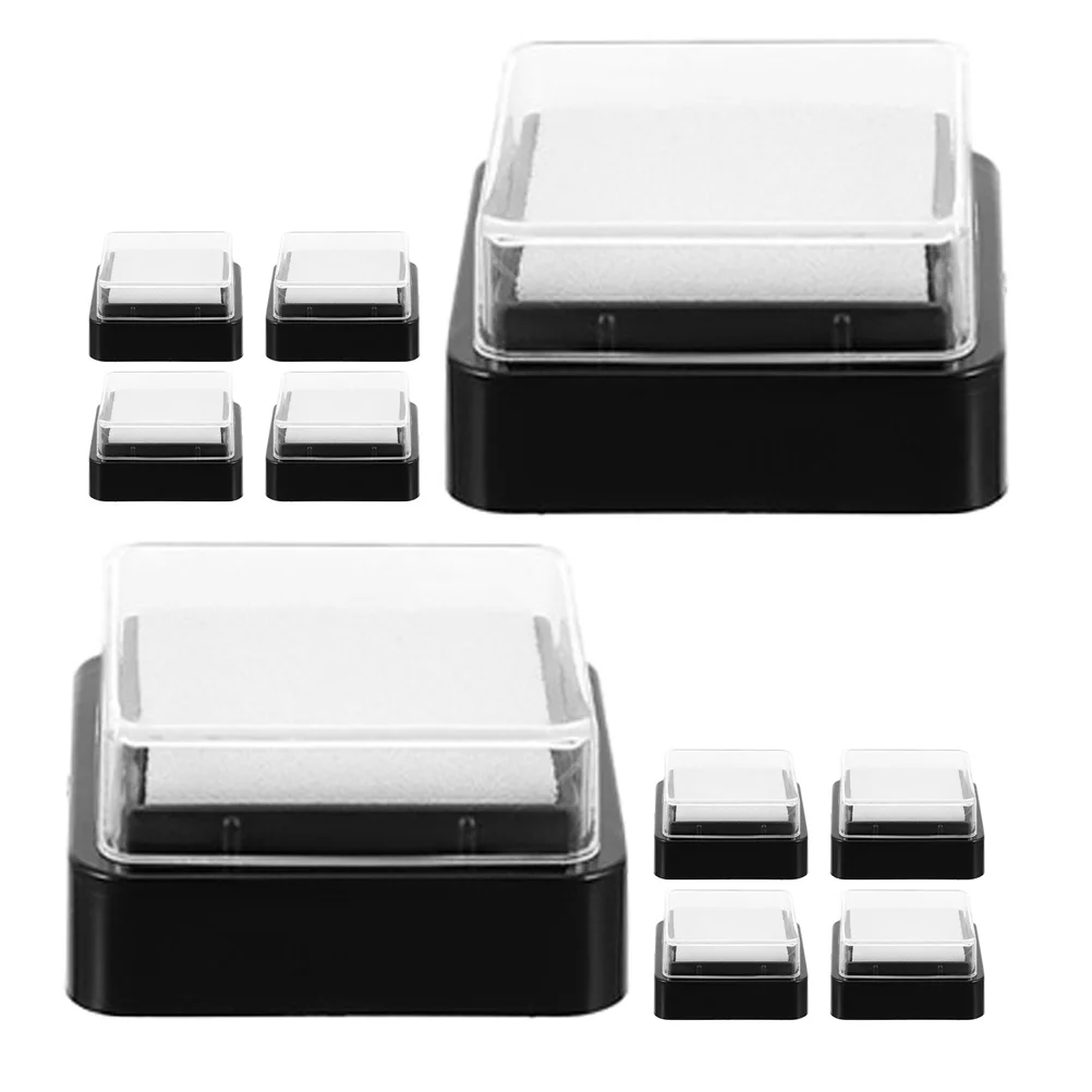 12Pcs Blank Ink Pads Compact Travel-Friendly Stamp Pads for DIY Scrapbooking Invitations Greeting Cards Office School