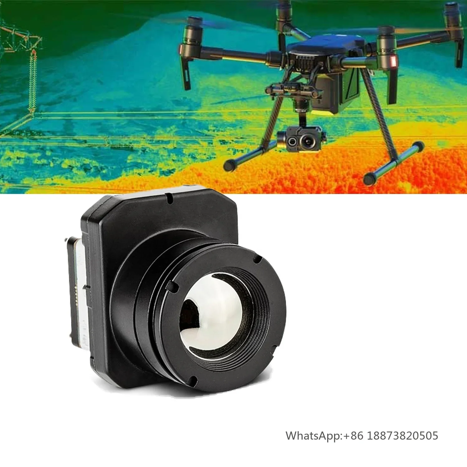 HTI U02 Mini Infrared Body Temperature Detection  Thermal  Fpv Analog thermal imaging module